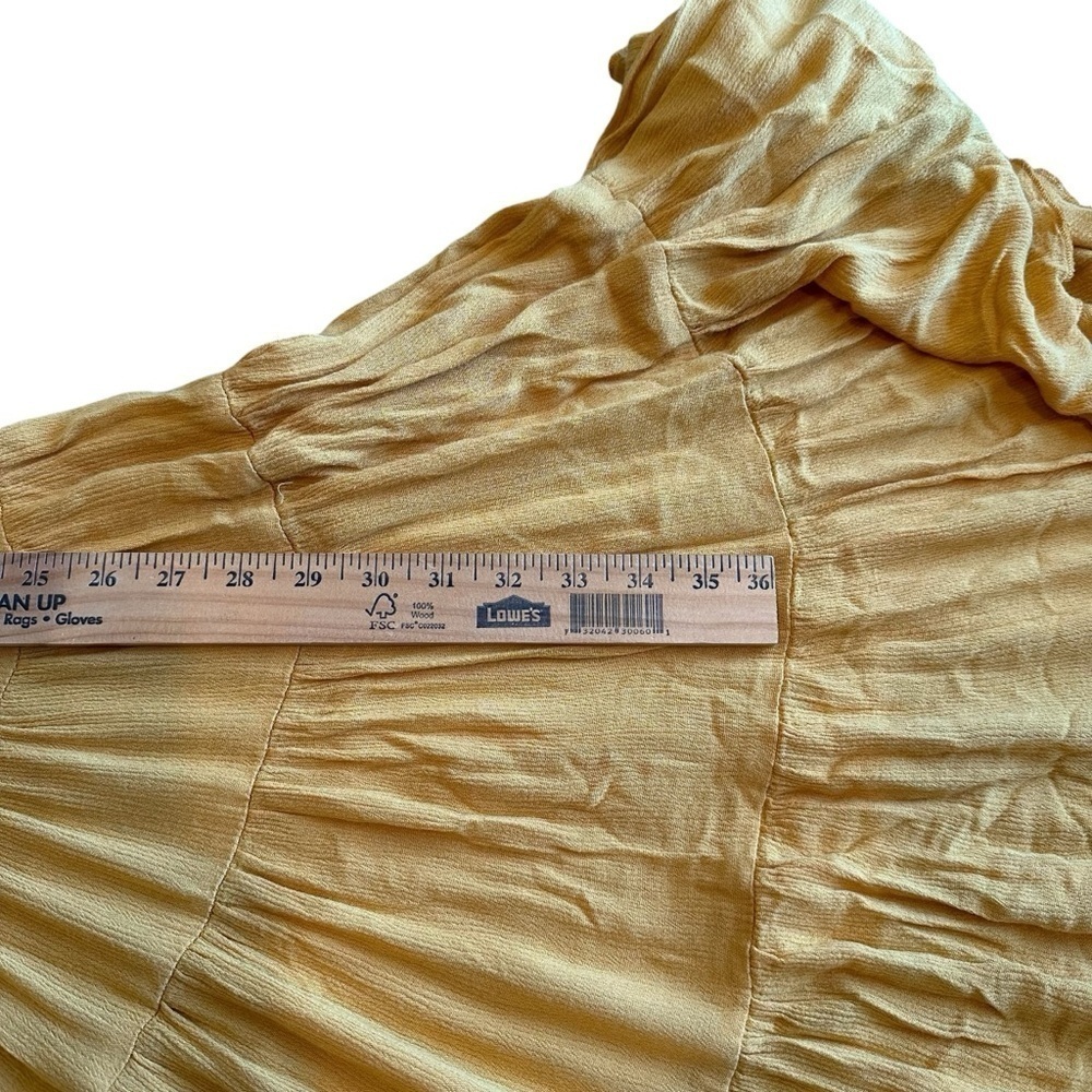 Anthropologie En Elly oversized Tiered Yellow Maxi Dress in extra small - Picture 12 of 14